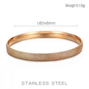 Stainless Steel Rose Gold-plating Bangle - KB154293-K