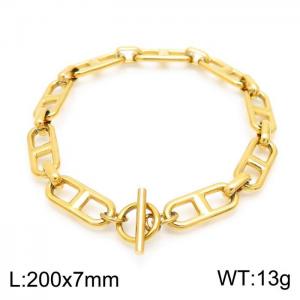 Stainless Steel Gold-plating Bracelet - KB154559-Z