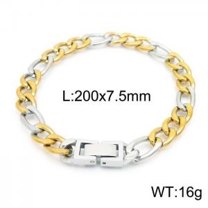 Stainless Steel Gold-plating Bracelet - KB154561-Z