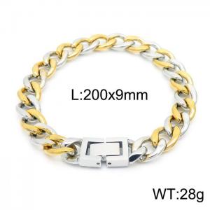 Stainless Steel Gold-plating Bracelet - KB154563-Z