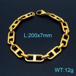 Stainless Steel Gold-plating Bracelet - KB154567-Z