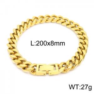 Stainless Steel Gold-plating Bracelet - KB154569-Z