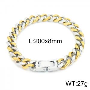 Stainless Steel Gold-plating Bracelet - KB154571-Z