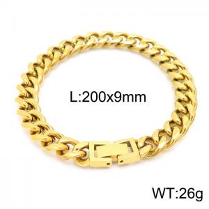 Stainless Steel Gold-plating Bracelet - KB154573-Z