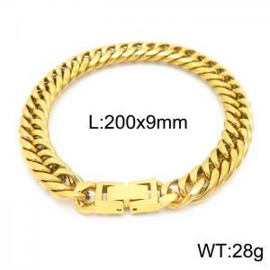 Stainless Steel Gold-plating Bracelet - KB154576-Z