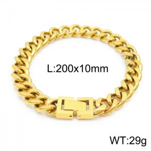 Stainless Steel Gold-plating Bracelet - KB154581-Z