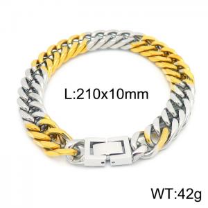 Stainless Steel Gold-plating Bracelet - KB154582-Z