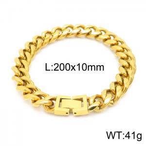 Stainless Steel Gold-plating Bracelet - KB154584-Z