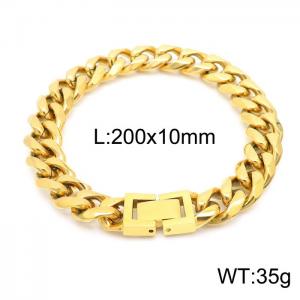 Stainless Steel Gold-plating Bracelet - KB154587-Z