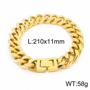 Stainless Steel Gold-plating Bracelet - KB154594-Z