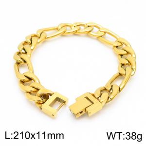 Stainless Steel Gold-plating Bracelet - KB154601-Z