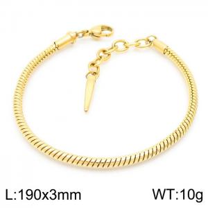 Stainless Steel Gold-plating Bracelet - KB154962-KFC