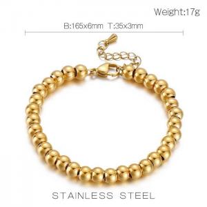 Stainless Steel Gold-plating Bracelet - KB155295-Z