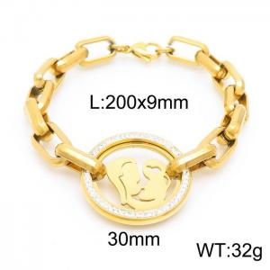 Stainless Steel Gold-plating Bracelet - KB155823-Z