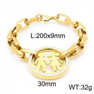 Stainless Steel Gold-plating Bracelet - KB155825-Z