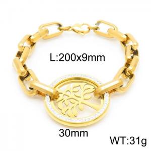 Stainless Steel Gold-plating Bracelet - KB155827-Z