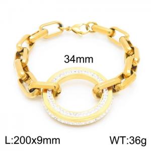 Stainless Steel Gold-plating Bracelet - KB155829-Z