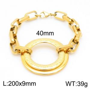 Stainless Steel Gold-plating Bracelet - KB155831-Z