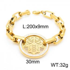 Stainless Steel Gold-plating Bracelet - KB155833-Z