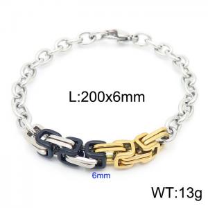 Stainless Steel Gold-plating Bracelet - KB156337-Z