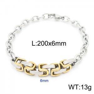 Stainless Steel Gold-plating Bracelet - KB156340-Z