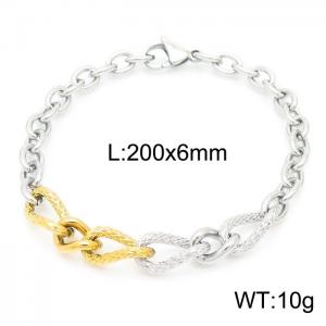 Stainless Steel Gold-plating Bracelet - KB156343-Z