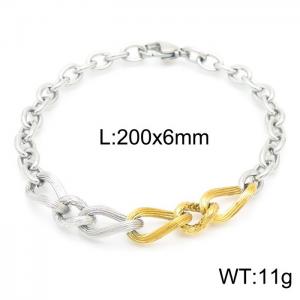 Stainless Steel Gold-plating Bracelet - KB156344-Z