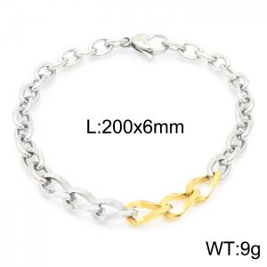 Stainless Steel Gold-plating Bracelet - KB156346-Z