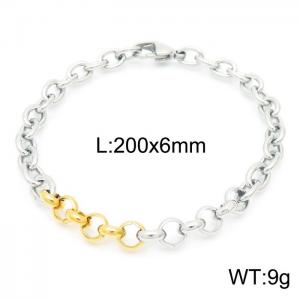 Stainless Steel Gold-plating Bracelet - KB156348-Z