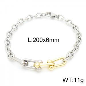 Stainless Steel Gold-plating Bracelet - KB156349-Z