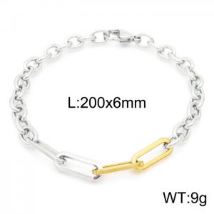 Stainless Steel Gold-plating Bracelet - KB156350-Z