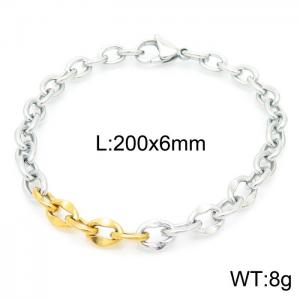 Stainless Steel Gold-plating Bracelet - KB156351-Z