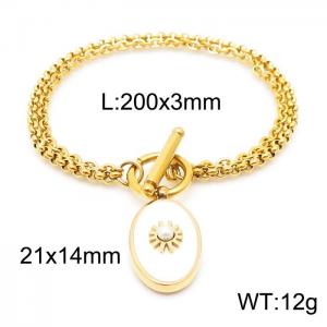 Stainless Steel Gold-plating Bracelet - KB156357-Z