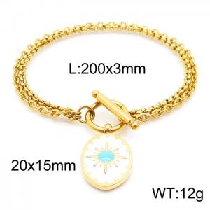 Stainless Steel Gold-plating Bracelet - KB156358-Z