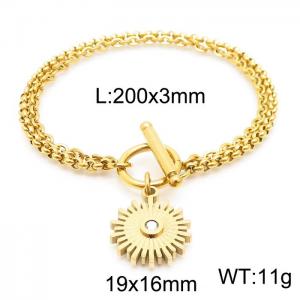 Stainless Steel Gold-plating Bracelet - KB156359-Z