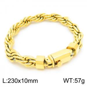 Stainless Steel Gold-plating Bracelet - KB156367-KFC