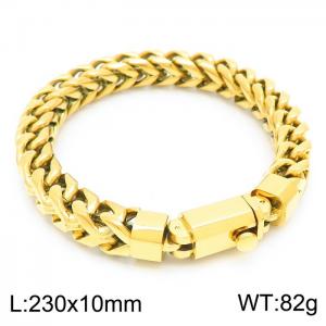 Stainless Steel Gold-plating Bracelet - KB156371-KFC