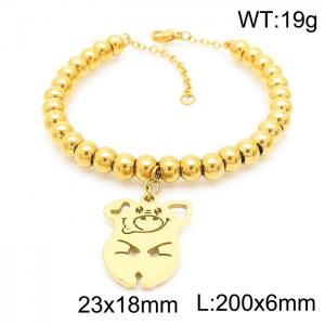 Stainless Steel Gold-plating Bracelet - KB157215-Z