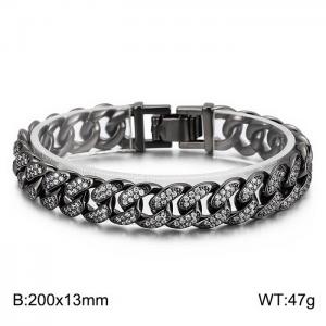 Stainless Steel Black plated Bracelet - KB157505-WGSS