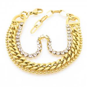 Stainless Steel Gold-plating Bracelet - KB157616-HM