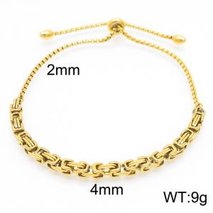 Stainless Steel Gold-plating Bracelet - KB157670-Z