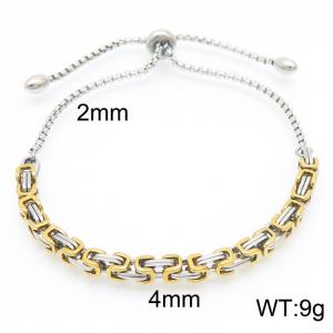 Stainless Steel Gold-plating Bracelet - KB157672-Z