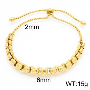 Stainless Steel Gold-plating Bracelet - KB157673-Z