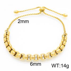 Stainless Steel Gold-plating Bracelet - KB157677-Z