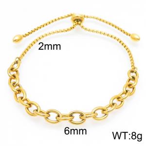 Stainless Steel Gold-plating Bracelet - KB157683-Z