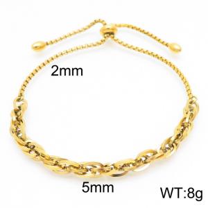 Stainless Steel Gold-plating Bracelet - KB157698-Z