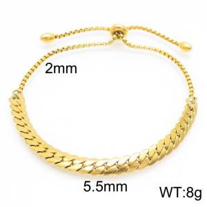 Stainless Steel Gold-plating Bracelet - KB157704-Z