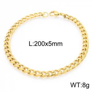 Stainless Steel Gold-plating Bracelet - KB157716-Z