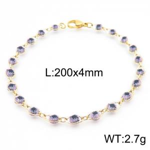 Stainless Steel Gold-plating Bracelet - KB157722-Z