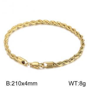 Stainless Steel Gold-plating Bracelet - KB158008-Z